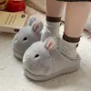 Nuevas Zapatillas de Algodón de Dibujos Animados Antideslizantes Resistentes al Desgaste Ropa de Casa Zapatillas de Algodón para Mujer Suela Engrosada Lindas Versátiles Al por Mayor para Hombre