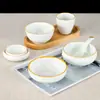 Louça de melamina conjunto para loja de panela quente mesa de plástico tigela pequena tigela de arroz copo colher pratos de restaurante terno tigela de arroz de restaurante comercial