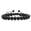 Pulsera Transfronteriza Nueva Europea y Americana de 8 mm de Turquesa y Piedra Volcánica Energía Yoga con Cuentas Turquesa Ojo de Tigre