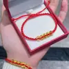 Pulsera tejida con moneda de los Cinco Emperadores Shajin Cuerda Roja de la Suerte de este Año para Hombres y Mujeres Cuerda de Mano para Parejas Regalos para Amigos