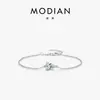 Pulsera MODIAN de Plata de Ley S925 con Moissanita, Súper Brillante, Forma de Gota de Agua para Mujer, Estilo Ins Simple, Joyería Elegante de Lujo Ligero