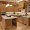 Fábrica de Exportação de Guangzhou Armários de Madeira Maciça Americanos Personalizados Armários de Cozinha Cor de Madeira para Casa Inteira Decoração Carvalho Branco Personalização
