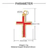 Estilo Europeo y Americano Cruz Corazón Arcoíris DIY Colgante de Cobre Zirconia para Botas de Mujer Lazo Pulsera Collar Accesorios de Joyería