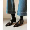 Botines Puntiagudos de Tacón Alto Temporada Primer Encuentro para Mujer Otoño/Invierno 2026 Nuevos Botines Blancos Elásticos Adelgazantes Botines de Moda Versátiles