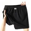 Promoção Quente de Verão Cuecas Boxer de Seda Gelo Cor Sólida, Cintura Média, Tamanho Grande, Respirável, Secagem Rápida, Adequado para Usar em Casa e ao Ar Livre, Atacado de Roupa Íntima Masculina