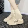 Populares zapatos Birkenstock de suela gruesa para aumentar la altura, de dos vías, para mujer, nuevos mocasines slip-on tipo loafer de otoño 2026