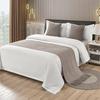 Borde de Cama Defensa Tela Sucia Moderno Simple Lujo Ligero Hogar Hotel Bandera de Cama Toalla de Pie de Cama Color Sólido Ropa de Cama Cubierta de Cama