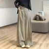 A primavera não está atrasada. Calça de carambola tridimensional/anti-rugas! Calça casual com textura de tecido Toray, modelagem solta, calça wide leg que não arrasta no chão