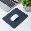 Alfombrilla de ratón cuadrada de cuero de color sólido para escritorio de oficina, alfombrilla pequeña de cuero para tableta, alfombrilla impermeable antideslizante para juegos para mujer