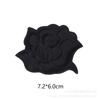 Parche autoadhesivo para chaqueta de plumas, acolchado de algodón, para reparar agujeros de chaqueta, etiqueta bordada por computadora negra, parche de tela bordado.