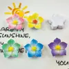 Clip para el pelo de flor de cinco pétalos puntiagudos con destellos finos de color brillante, pinza para el pelo, cuerda para el pelo, pinza de sujeción, pegamento de crema, pegatina para nevera DIY, accesorios de resina, accesorios