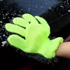 Esponja para Pintura de Carro, Limpeza de Rodas, Não Danifica o Carro, Luvas de Pelúcia Espessadas para Lavagem de Carro, Chenille de Pelúcia de Cinco Dedos
