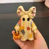 Nuevo producto transfronterizo: Decoración de adorno de artesanía de resina de fantasma patchwork de Halloween para fiestas y decoración de jardín