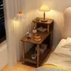 Mesa de cabeceira moderna minimalista para quarto de casa prateleira de armazenamento de cabeceira para casa de aluguel mesa lateral pequena simples mesa de centro