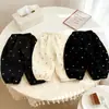Artículo popular de comercio exterior: Pantalones Casuales Cálidos con Forro de Felpa para Niñas, Nuevos Joggers Coloridos de Estrellas para Niños Pequeños y Niños Pequeños, Suaves y Gruesos