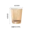 Copa de Vidrio con Patrón Vertical Estilo Japonés Copa Colin Copa de Cóctel Copa de Rayas para Jugo Vaso para Agua Doméstico Taza para Leche y Café