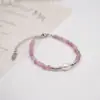 Collar de Cuentas de Cristal Morado Multifacético Cadena para Clavícula de Perlas de Agua Dulce Accesorios de Collar Versátiles de Nicho para Mujeres