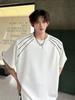 Camiseta Casual para Hombre Verano Diseño con Sentido Nicho Marca de Moda cleanfit Top Ropa Americana Peso Pesado Alta Densidad Manga Corta