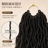 Pelucas Transfronterizas Cabello de Ganchillo Trenzas Rasta Afroamericanas y Europeas 18 pulgadas Goess Faux Locs Trenzas Rizadas