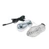 Divertido Plug Anal Posterior Eléctrico Grande con Anillo Peneano Unisex Jaula Simulación de Pulso Herramienta de Masturbación
