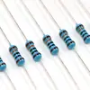 Venda Direta de Fábrica Resistor de Filme Metálico 1/4W Precisão 1% Anel de Cinco Cores Resistor 1R-1M Perna de Ferro Europeia Trançada