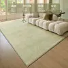 Alfombra verde fresca y sencilla para sala de estar, alfombra cuadrada estilo crema lavable y limpiable para sofá y mesa de centro, alfombrilla de suelo de alta gama para dormitorio
