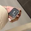 Oro Rosa Angela Correa de Cuero Rojo Adecuada para Apple Watch iWatch 11ª Generación 10/9876Ultra/Se