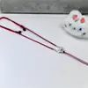 Collar de Cordón Tejido con Cuentas de Plata Pura 999 con Colgante de Cierre de Seguridad Ajustable, Combinado con Cordón Lanyard Negro y Rojo para Niños
