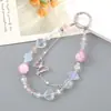 Nuevo Colgante para Teléfono Móvil, Colgante para Bolso, Decoración, Colgante para Funda de Teléfono, Llavero de Sirena con Cuentas, Mariposa de Amor