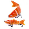 Isca Artificial Peixe Multi-Seções 10 Cores 10cm 18.2g Peixe Simulado de Seis Seções Isca Dura Isca para Pesca em Mar Isca Falsa Atacado