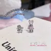 Uña de Hueso de Oreja de Cereza Linda Corazón Pequeño Acero de Titanio Estilo Girly Clavo de Oreja de Circonita Rosa Tornillo Clavo de Hueso de Oreja