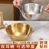 Tigela de Aço Inoxidável com Tampa e Duas Alças para Lanches, Vinho de Arroz, Salada, Molho para Fondue, Batatas Fritas, Frutas e Pequenos Pratos Fritos