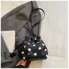 Bolsa Saco de Cordão com Bolinhas Estilo Coreano Ins para Escritório e Dia a Dia Modelo Novo Verão 2026 Bolsa de Ombro Transversal Fashion Personalizada