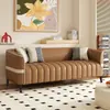 Pata de Gato Cuero Estilo Simple Sofá de Oficina Moderno Sofá para Apartamento Pequeño Sofá para Casa Ligera Sala de Estar Sofá de Apartamento Sofá de Oficina