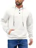 Nueva Sudadera con Capucha de Botones de Manga Larga Pesada para Hombre de Amazon Europea y Americana Transfronteriza, Sudadera Deportiva Casual de Jacquard
