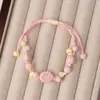 Pulseras de Cerámica Jingdezhen, Joyería Minimalista de Nicho Estilo Chino Nuevo, Joyería de Cuerda Tejida a Mano Estilo Xizang para Estudiantes para Puestos de Mercado