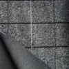 Tela de Lana Espiga Gris y Blanca Cuadros Negros, Material para Ropa Tejida, Cálido y Cómodo para Otoño e Invierno, Tela para Sudadera Gris Oscuro