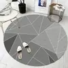 Alfombra de suelo redonda impresa de terciopelo de cristal para sala de estar, cuna, mesa de comedor, mesa de café, alfombra de sofá