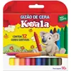 Giz de cera (grosso) 12 Cores Koala