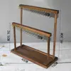 Cor de Noz Suporte de Colar de Camada Dupla Suporte de Exibição de Pulseira Rack de Armazenamento de Pulseira com Pingente Grande Capacidade Stand de Exibição de Enfeites de Banca
