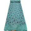 Tul suizo bordado floral en stock, Tela bordada para ropa de mujer africana, Encaje de algodón africano