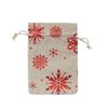 Suministro directo de fábrica suministro para comercio exterior bolsa de decoración de árbol de Navidad dorada 13*18 transfronteriza copo de nieve reno campana bolsa de regalo