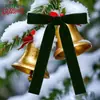 Decoración Navideña Transfronteriza Lazo de Boda Listos para Usar Accesorios de Cinturón de Terciopelo Colgante para Árbol de Navidad Colgante de Lazo para Valla