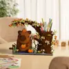 Figurina de Bloque de Construcción de Panda Lindo Transfronteriza Caja Sorpresa Hua Hua Columpiándose en el Columpio Ensamblaje Educativo Juguetes para Niños Mayoreo