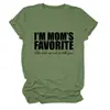 EU SOU o Favorito da Mamãe Amazon Wish Site Independente Moda Versátil Feminino Casual Gola Redonda Manga Curta Camiseta