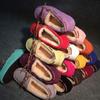 Zapatos de lana tipo pea para otoño e invierno, Zapatos de algodón de lana forrados de vellón para mujer, Zapatos planos de cuero genuino, Zapatos cálidos tipo slip-on para mujeres embarazadas y madres, Zapatos tipo cuchara