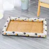 Tapetes Refrescantes de Primavera e Verão para Animais de Estimação, Tapetes para Animais para Teddy e Golden Retriever, Tapetes para Cachorros, Tapetes de Rattan, Almofadas Refrescantes, Tapetes para Gatos, Adequado para Todas as Estações
