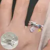 Anel de Lava Doce e Cool Estilo Novo Coreano e Japonês para Mulheres, Anel Aberto Texturizado Pequeno Branco Chá Moda Retrô Personalidade, Anel para Dedo Indicador Tendência