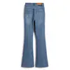 Jeans Flares de Cintura Alta Peça Premium para Mulheres, Novo Estilo, Stretch em Quatro Direções, Calças Longas Flares Emagrecedoras