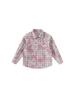 Camisa infantil Yubao de manga larga con solapa y estampado tie-dye para primavera y otoño.
